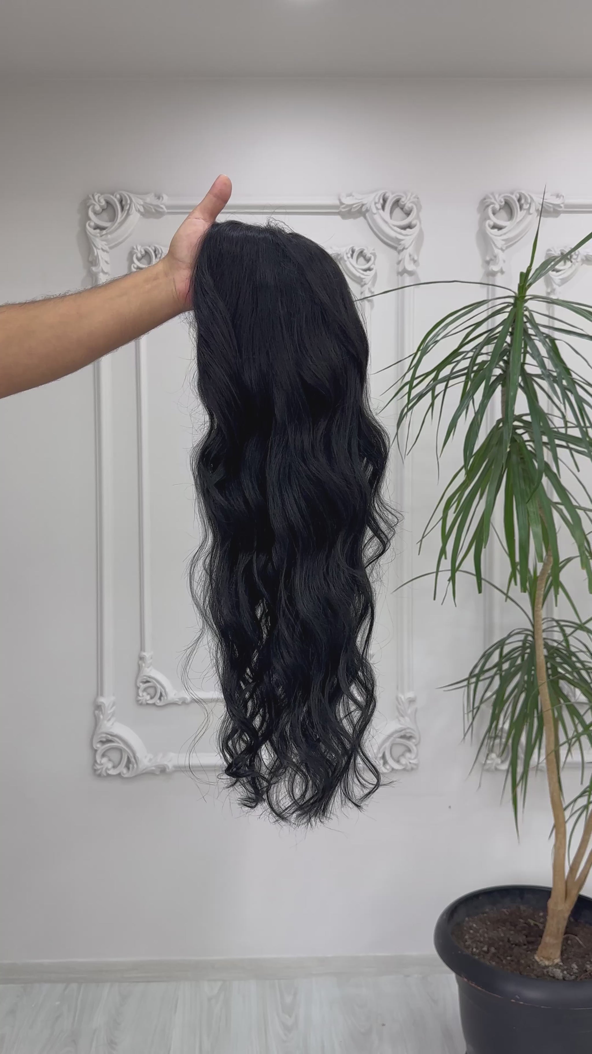 human hair wig, real human hair, premium hair, realistic skin base, handmade wig, natural hair, virgin hair, natural look, silk base wig, alopecia wig, hair loss, hair thinning, easy to wear, gift for her, black